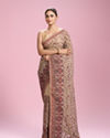 Cream Organza Saree